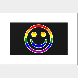 Pride Smiling Face LGBTQ Design Posters and Art